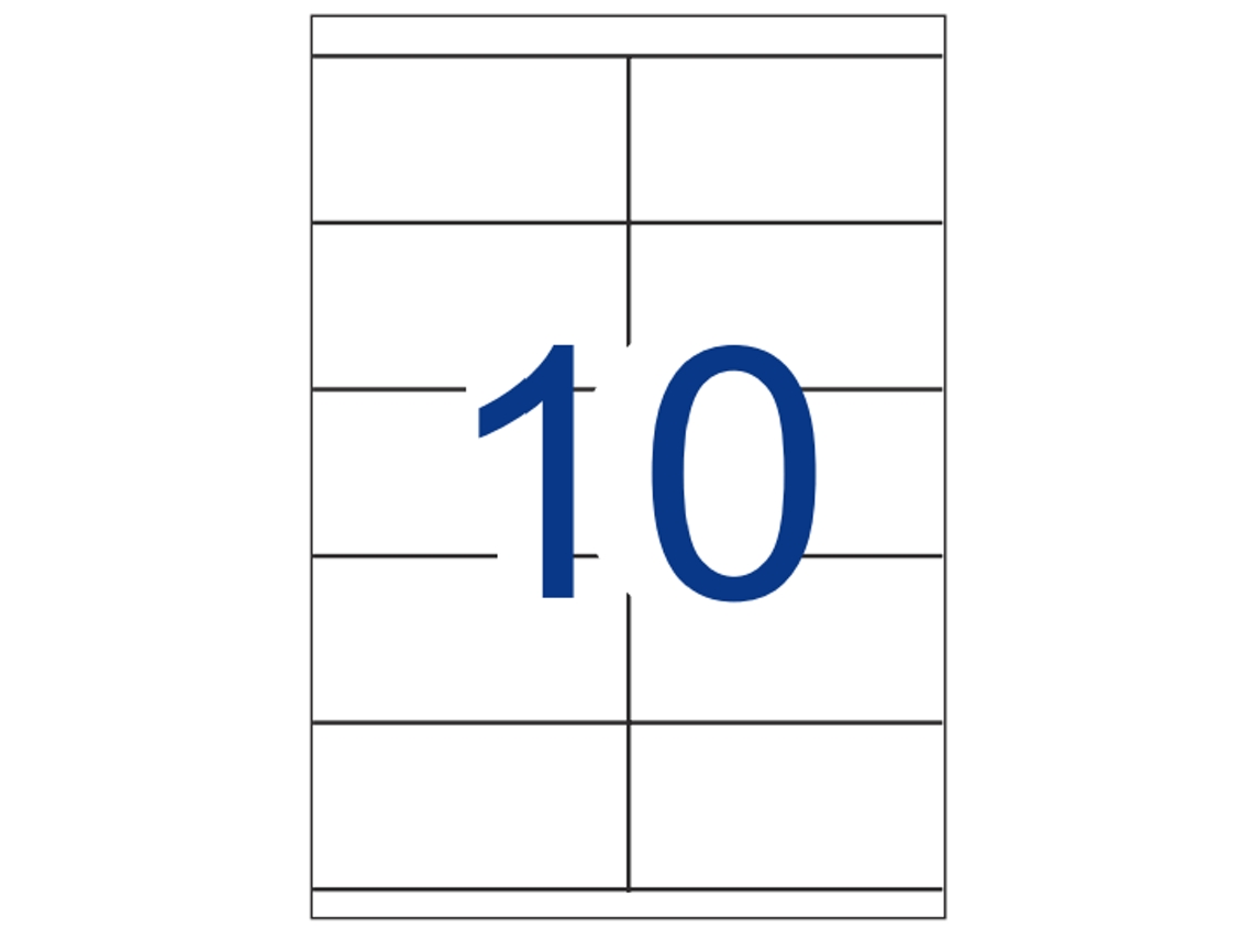 Etiquetas Adhesivas Multi3 Rectas Multi3 100 Hojas APLI (Blanco - 105 X 57 mm)