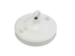 Soporte de techo antiguo para lámpara colgante con ganchos, placa de acero resistente a la corrosión, carga máxima 10 kg, 2 piezas, blanco