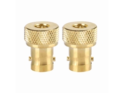 2 Adaptadores Conector Bnc Fêmea Para Sma Macho De Ouro Para Aplicações De Rf E Antenas