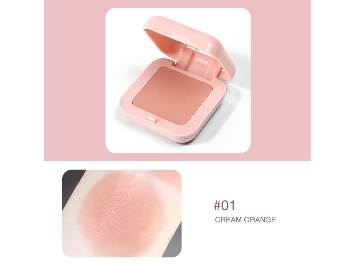 Polvo De Rubor Facial Natural Fino De Larga Duración Para Mujeres