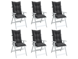 Cojines para trona 6 piezas tejido mixto antracita Dkd Home Decor