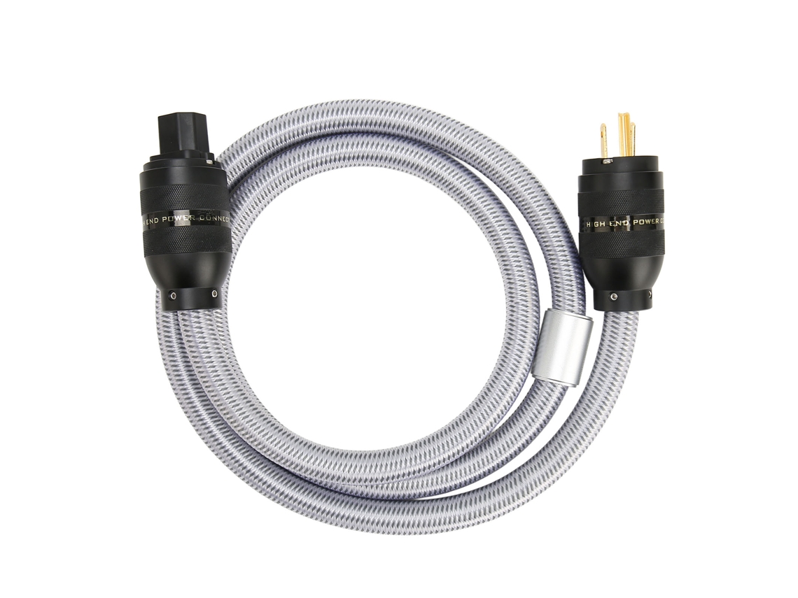 Cable De Alimentación Hifi De Cobre Puro Chapado En Oro Con Doble Blindaje, Cable De Alimentación Audiófilo Para