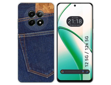 Funda Diseño Vaquero para Realme 12 5G 12X 5G TUMUNDOSMARTPHONE Silicona Multicolor