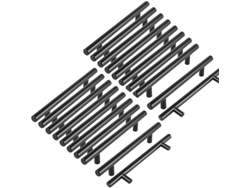 20 Manejos De Armario Negro Acero Sólido Manejos De Cocina Cajones T Handle Distancia Central 128mm
