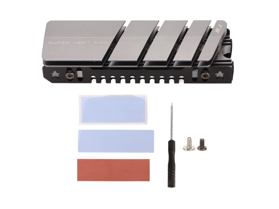 Radiador M.2 Para Ssd Nvme 2280 Con Rápida Disipación De Calor Y 3 Almohadillas Térmicas De Aleación De Aluminio.