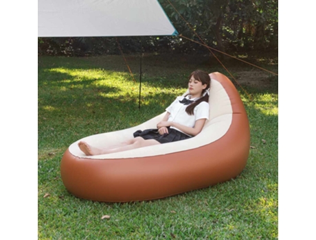 LYDSTO Sofá Autoinflable Tapicería De Franela De Algodón De Pvc Con Un Clic Bomba De Aire Batería 4000Mah 180Cm
