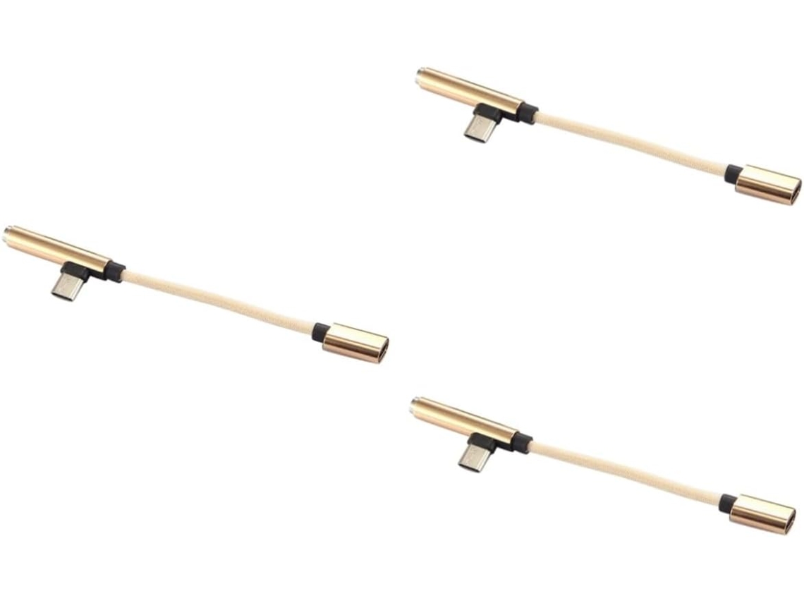 Juego De 3 Adaptadores Para Auriculares, Convertidor De Auxiliar A Usb-c Para Smartphones