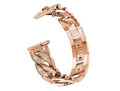 Correa De Reloj Inteligente Para Garmin Vivoactive 4 / Venu 2 Correa De Reloj Con Cadena Vaquera De Diamantes De 22 Mm En Oro Rosa VENISYMLIS