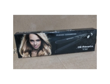Plancha de Pelo ORBEGOZO Potencia 35W Calentamiento Ultrarrápido Placas Cerámicas 90X25Mm ORBEGOZO
