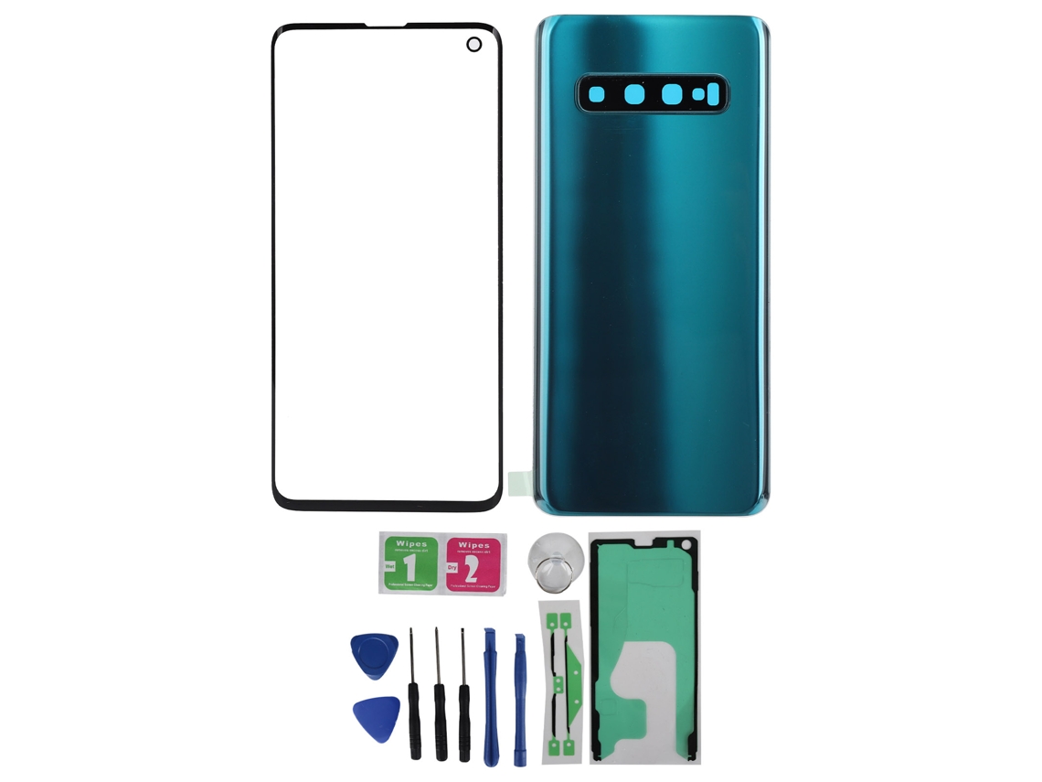Substituição Tampa Vidro Traseiro E Painel Externo Para Samsung S10 G973 Verde Com Ferramentas