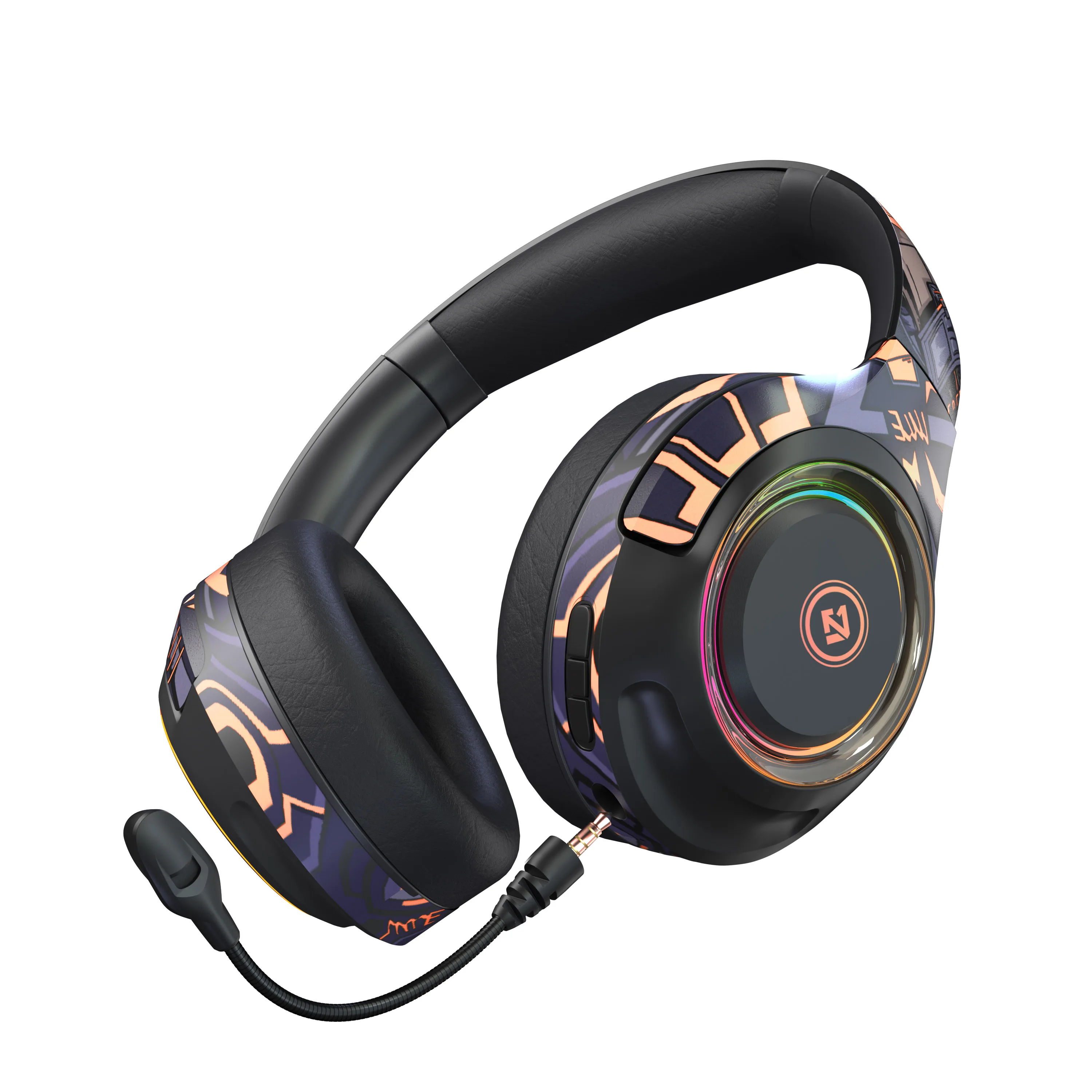 Auriculares Inalámbricos Bluetooth Para Juegos (negros) Con Iluminación Rgb Y Controladores De 40 Mm