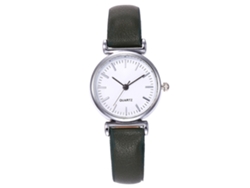 Reloj De Pulsera Analógico Para Mujer Vansvar, Sencillo, Correa De Pu, Cuarzo, Verde.