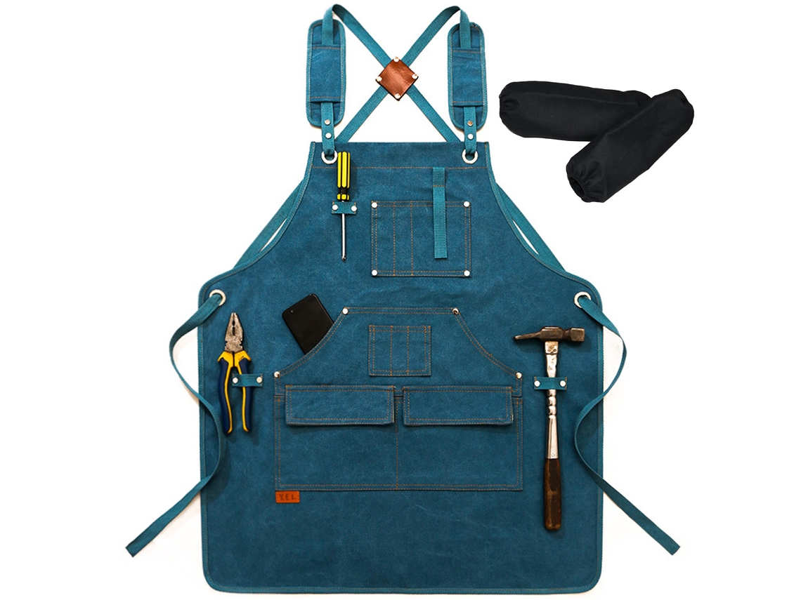Delantales De Cocina De Lona De Algodón Resistentes Con Grandes Bolsillos, Ajustables, Para Hombre Y Mujer, Talla M A Xxl, 2 Unidades