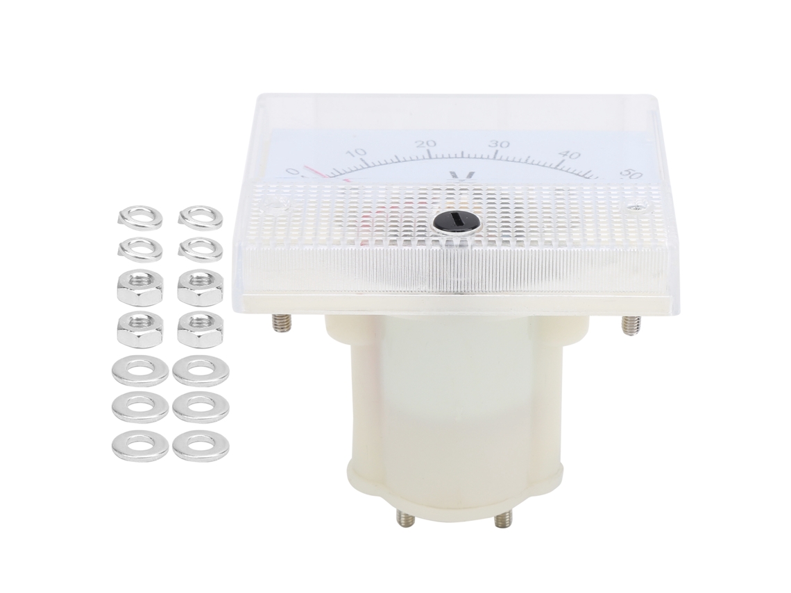 Voltímetro De Cc 85c1 0~50v Panel Abs Integrado Resistencia Antiinterferencias Medidor De Voltaje Estabilizador Prueba De Distribución