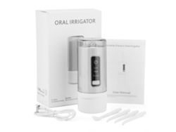 Irrigador bucal con hilo dental portátil con cuatro boquillas Smart Scaler-Blanco DIGITALLAB