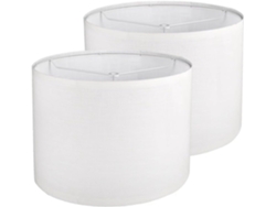 Pantalla de dos piezas en forma de A, ideal para lámparas de mesa y de pie. Fácil de montar y con patas Gokoco.