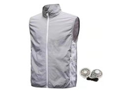 Colector De Aire Acondicionado Transpirable De Alta Potencia Para Hombre Con 3 Velocidades De Viento, Gris Verano, 2xl