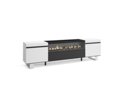 Mueble de TV SKRAUT HOME para TVs hasta 80'' (Blanco - Melamina - 200x35x57 cm)