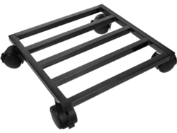 Soporte Para Plantas De Metal Negro De 25 Cm Con Ruedas.