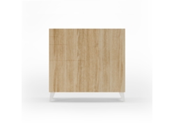 Mueble zapatero HERDASA Bergen Roble dorado, patas blanco (87 x 90 x 27 cm)