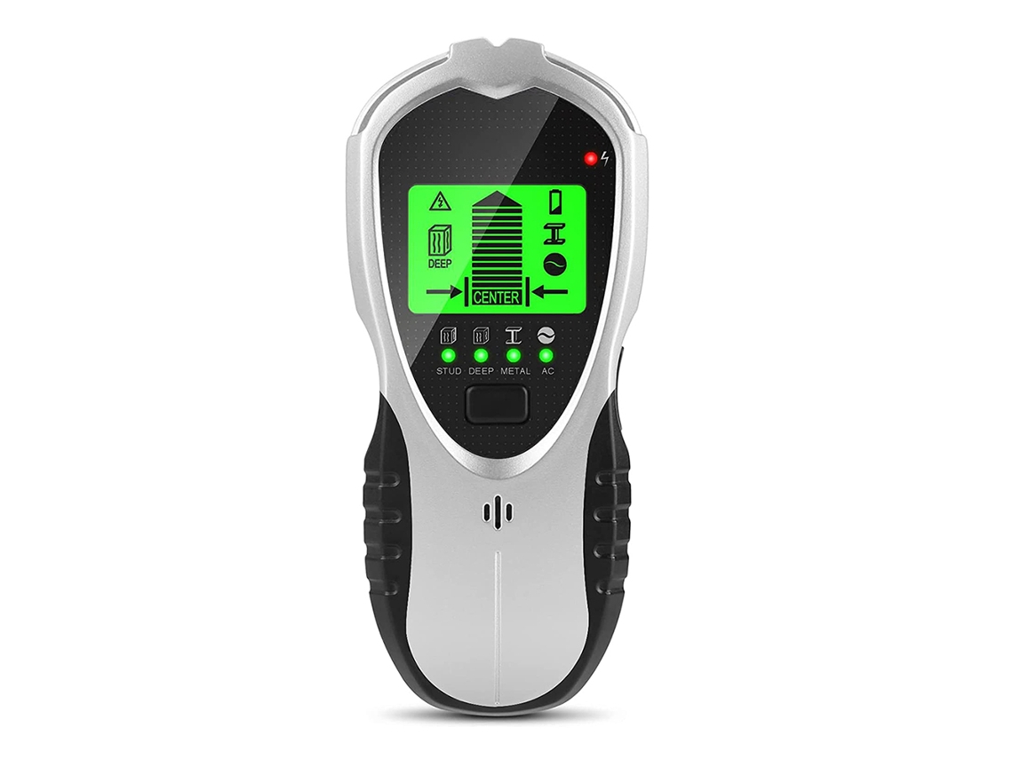 Detector de cables y metales 4 en 1 con pantalla LCD y alarma sonora, localizador de cables en paredes, madera y líneas eléctricas.