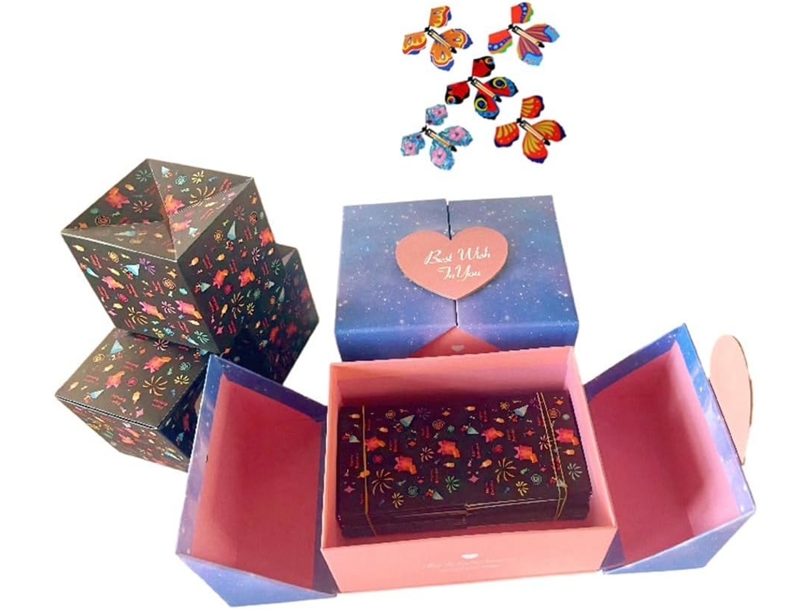 Bolsa De Regalo De Cumpleaños O San Valentín Personalizada Y A La Moda Con Sobre Rojo.
