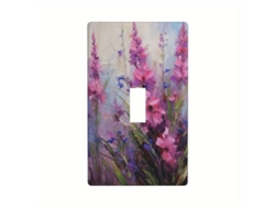 Placa decorativa de pared con interruptor de arte de rosas vayotoy
