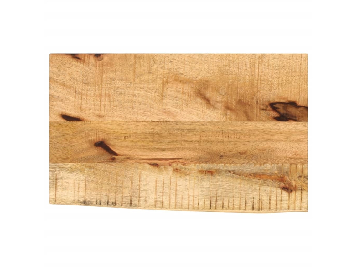 Tablero De Mesa Borde Natural Madera Maciza Mango 50x20x2,5 Cm