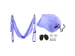 Hamaca De Yoga Antigravedad Ultraligera, Columpio De Yoga Para El Hogar, Accesorios De Fitness, Azul Y Morado.