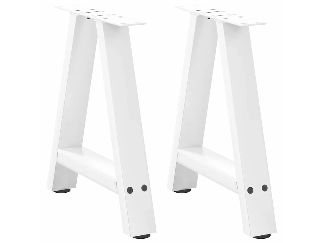 Patas De Mesa De Centro Forma A 2uds Acero Blanco 50x(42-43) Cm