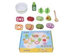 Brinquedo Educativo De Salada De Frutas E Legumes De Madeira Para Crianças