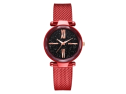 Reloj De Cuarzo Sencillo E Informal De Aleación Para Mujer Con Correa De Gel Roja.
