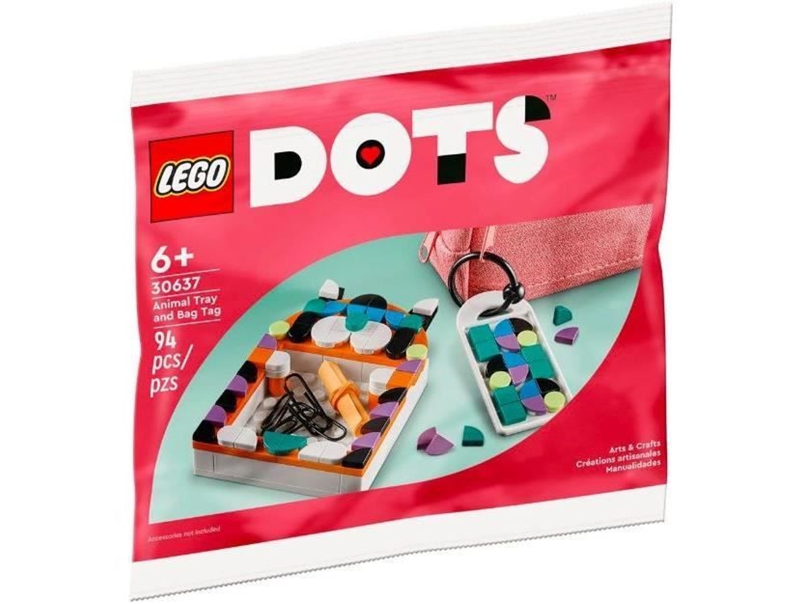 Caixa de armazenamento LEGO Dots - Pingente de animais e bolsa - Brinquedo criativo - 6 anos ou mais
