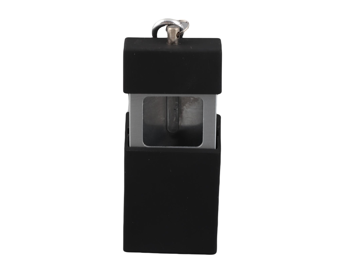 Cenicero De Bolsillo Mini Portátil De Acero Inoxidable Con Hebilla De Escalada Para Viajes Al Aire Libre - Negro