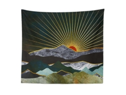 Rebe-tapestry Paisaje Natural Abstracto Montaña Amanecer Imprimir Digital Arte 180x230cm Poliéster Lavable