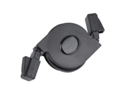 1 Pieza De Cable De Red Lan Cat6 Rj45 Ajustable Y Retráctil Nuevo Negro 2m