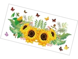 Adhesivo Decorativo Pared Pvc Diseño Girasol Ecológico Removible Hogar Oficina Elegante Motivos Insectos