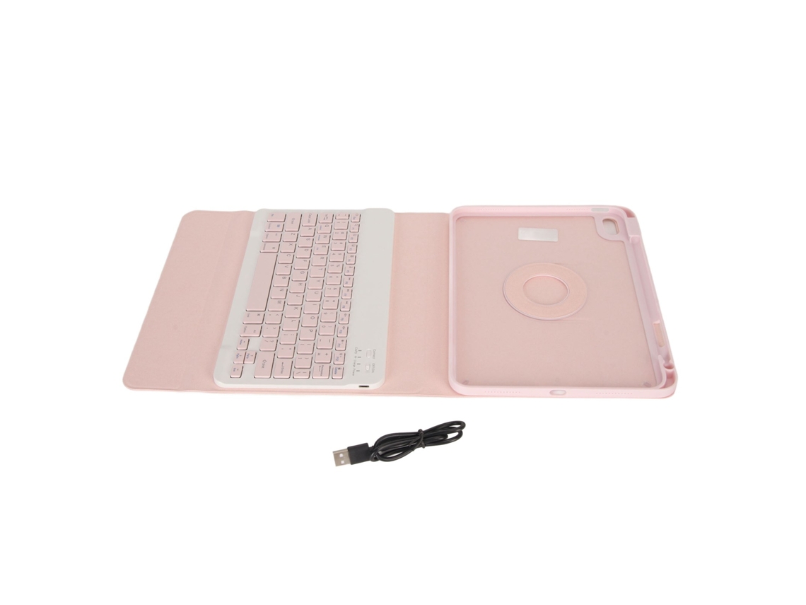 Funda protectora con teclado giratorio para tableta (corte preciso, suspensión automática)