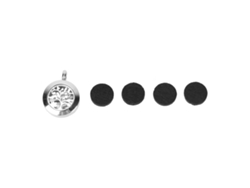 Difusor colgante de aceites esenciales con forma de árbol, de acero inoxidable, para aromaterapia.