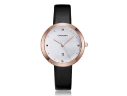 Reloj de cuarzo Cagarny 6871 Fashion Life resistente al agua con correa de acero y carcasa dorada Hengrongshen