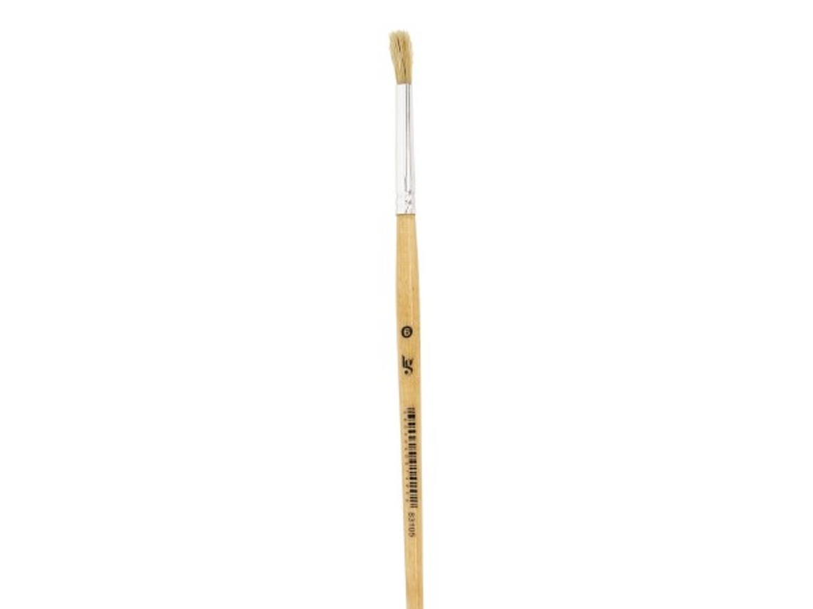 Cepillo LG Nº6 Natural Redondo Mango Corto 83105