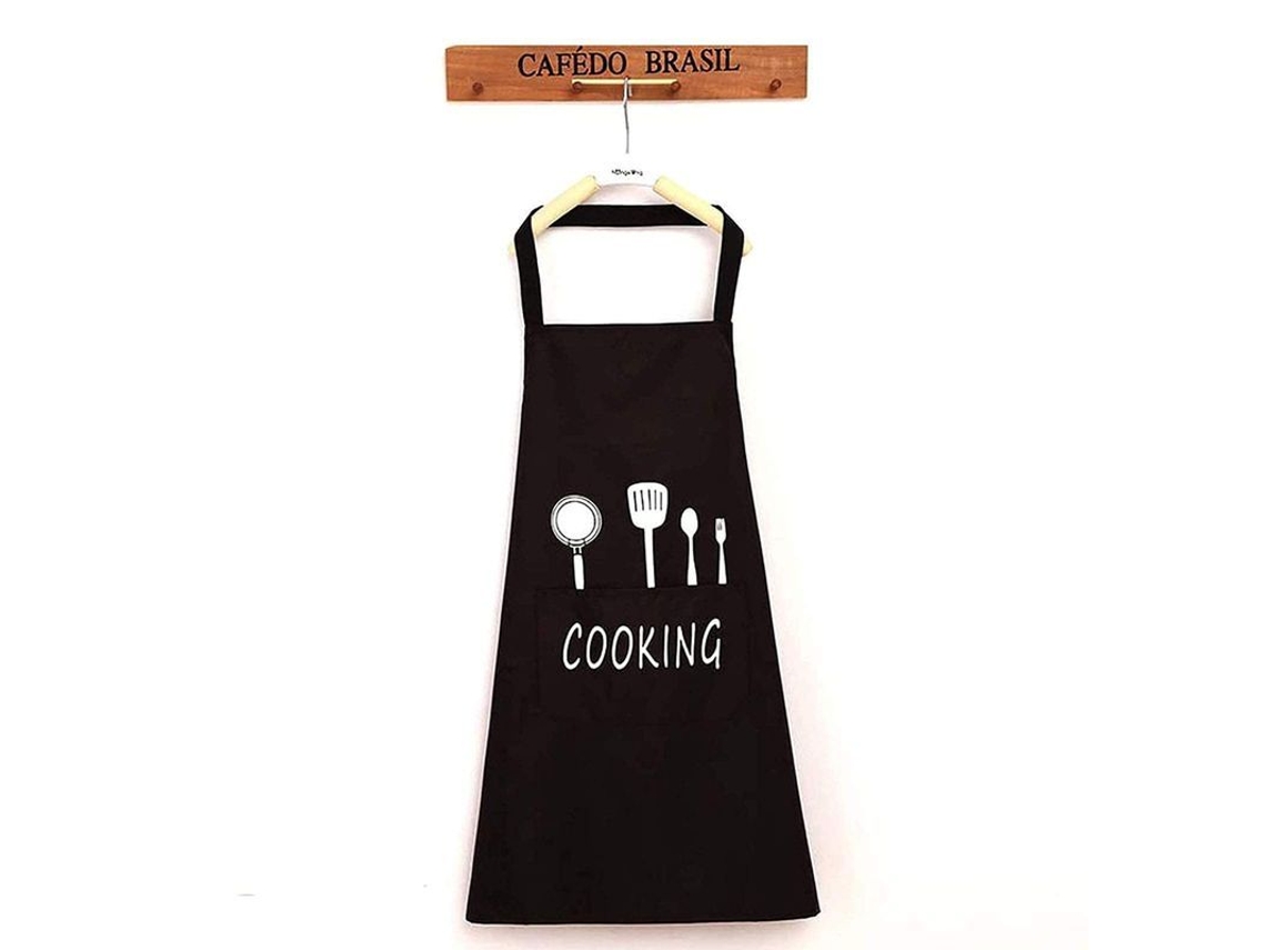 2026da-delantal De Cocina Unisex Impermeable Con Bolsillo Para Cocina Restaurante Negro