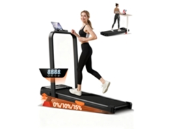 Cinta de correr plegable A 15, cinta de correr inclinable 6 en 1 con motor sin escobillas, plataforma inclinada, carga máxima de 136 kg Zkaka