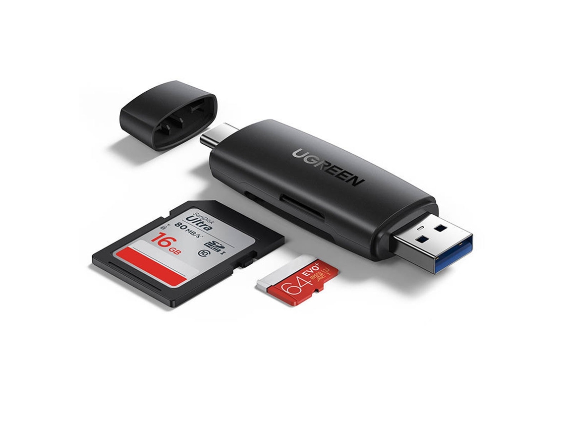 Lector de tarjetas UGREEN CM304 2 en 1 USB-A USB-C