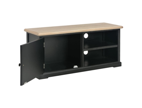 Maison Exclusive - Mueble para el televisor de madera negro 90x30x40 cm