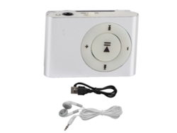 Reprodutor De Música Digital Portátil Minimp3 Com Clip Traseiro, Fone De Ouvido E Cabo Usb (prata)