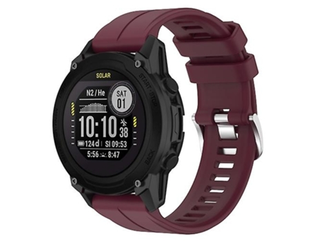 Correa De Reloj Inteligente Para Garmin Descent G1 22 Mm Correa De Reloj Deportivo De Silicona Borgoña VENISYMLIS