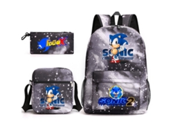 Conjunto de tres piezas de Mochila KOHREE de estudiante de Sonic