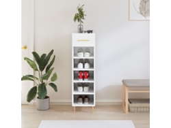 Zapatero Organizador Blanca Brillante de Derivados de Madera 30X35X105 Cm