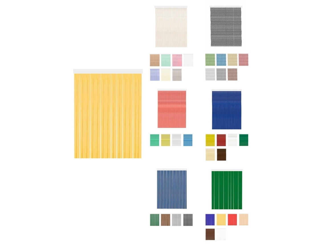 Cortinas De Exterior Impermeables – Cortinas Antimoscas Para Terrazas Y Porche Diana - Amarilla Cristal 110 X 240 Cm